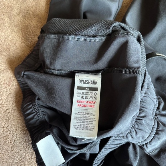 Gymshark Arrival Woven Joggers Mens XS Black Tapered Athletic Pants A2A1N - Picture 8 of 9